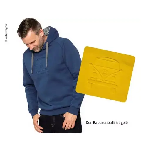 VW Bulli hettegenser gul str. M