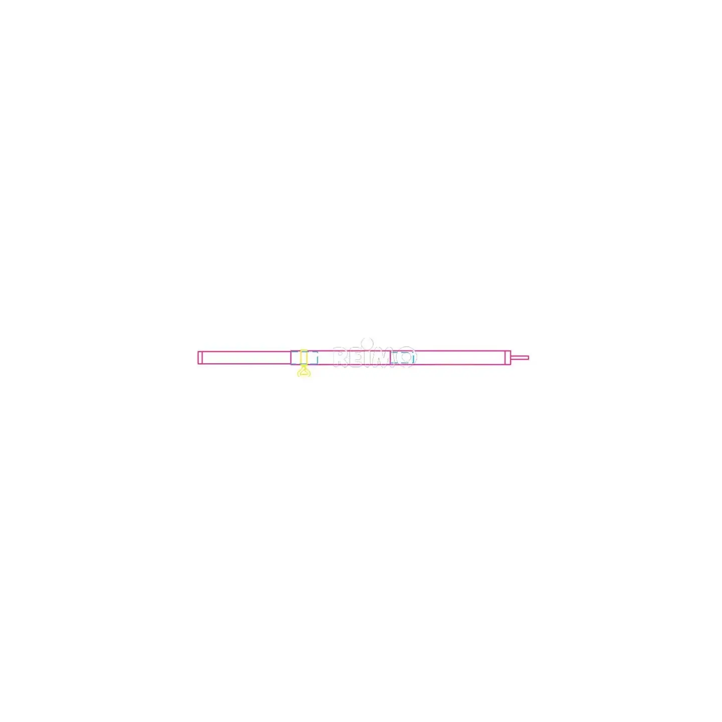 Teltstang Ø22 mm i aluminium 80-220 cm