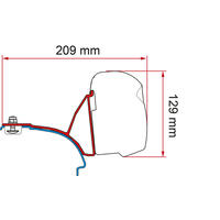 Fiamma adapter til VW T5/T6 med C-skinne Til Fiamma F43 Van