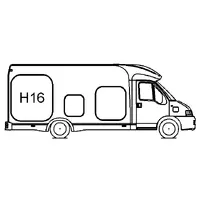 Lukeramme H.S.B 1200x900 H/B B249F Høyre bak