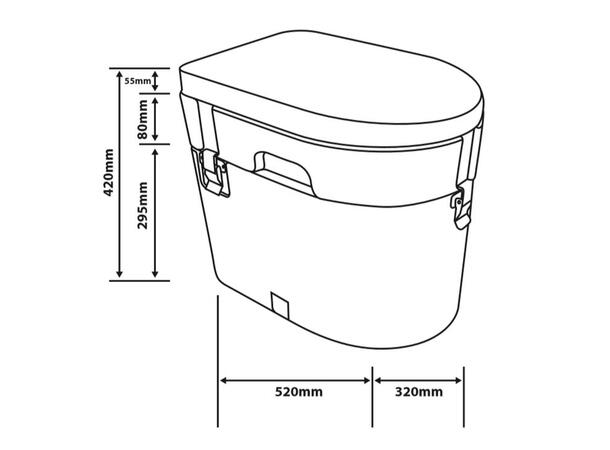 Outdoor Revolution komposttoalett Belastning opptil 200 kg 