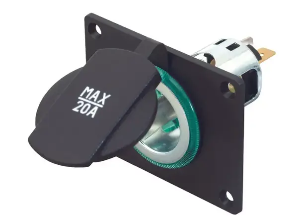 Power-stikkontakt med monteringsplate | Caravan.no