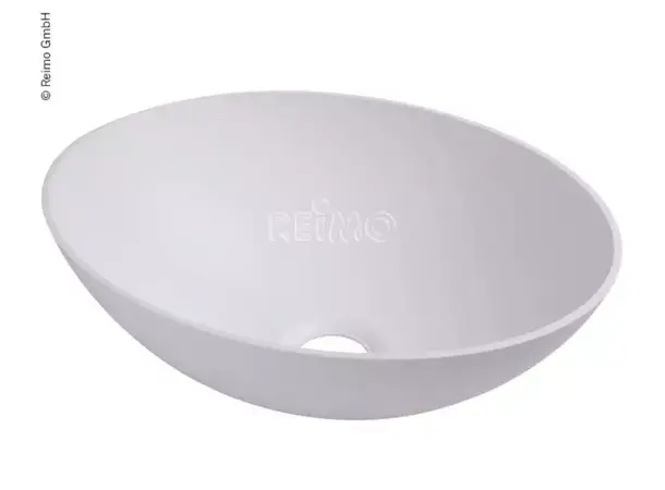 Servant oval hvit – H135x350x256 mm | Caravan.no