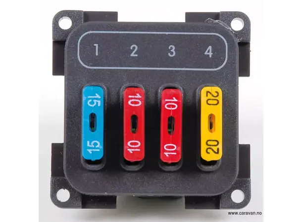 Sikringsmodul med 4 sikringer | Caravan.no
