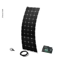 Solcellepakke 12V / 160W Flex Pro hvit Tilkoblingsboks på bakside av panel