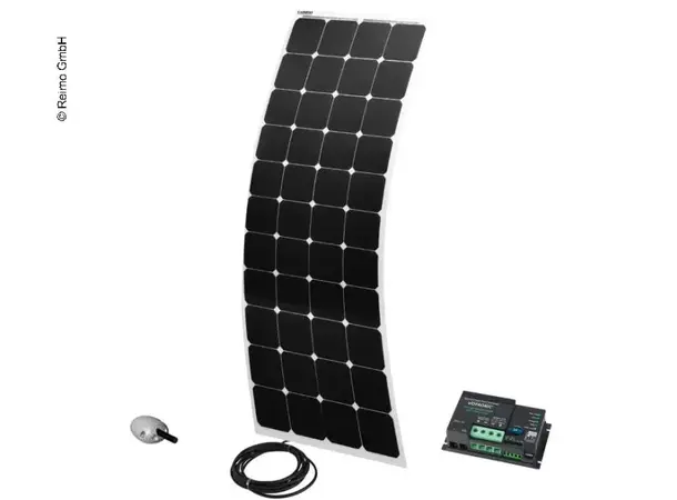 Solcellepakke 12V / 160W Flex Pro hvit Tilkoblingsboks på bakside av panel 