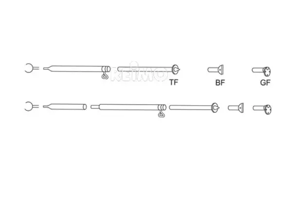Stormstang Ø22/19 mm i stål 125-205 cm 