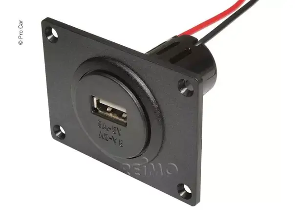 USB-kontakt 12-24 /5v med USB 3A | Caravan.no