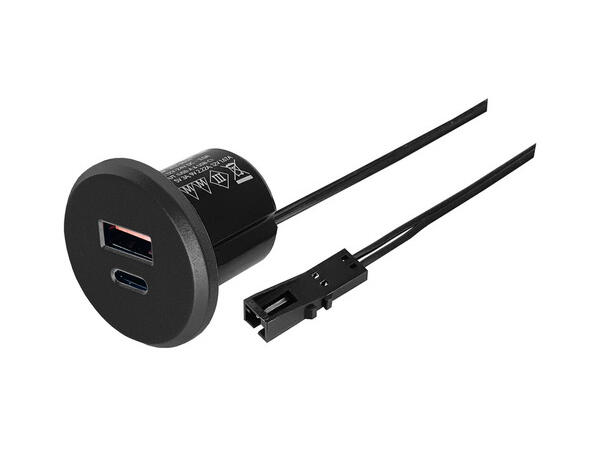 USB/C kontakt 12/24V 20W 