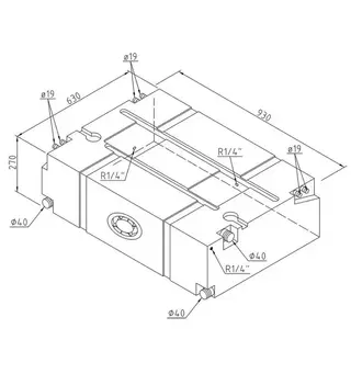 Universal vanntank 150L