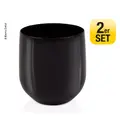 Vannglass svart 2 stk