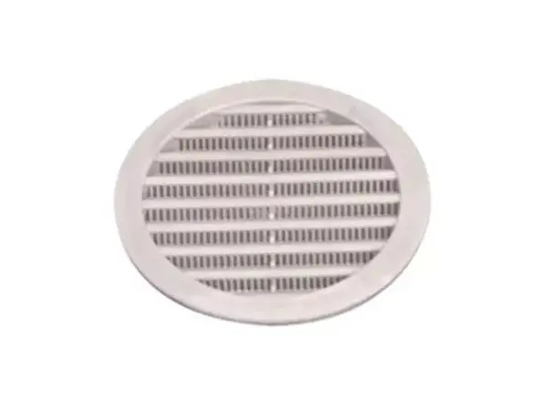 Ventilasjonsgitter, hvit Utvendig ø 164 mm. Innvendig ø 128mm 