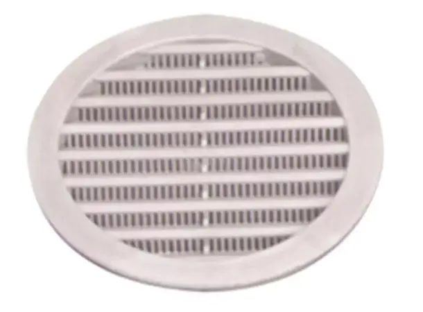 Ventilasjonsgitter, hvit Utvendig ø 164 mm. Innvendig ø 128mm 