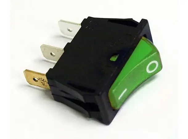 Vippebryter 12/24V grønn | Caravan.no