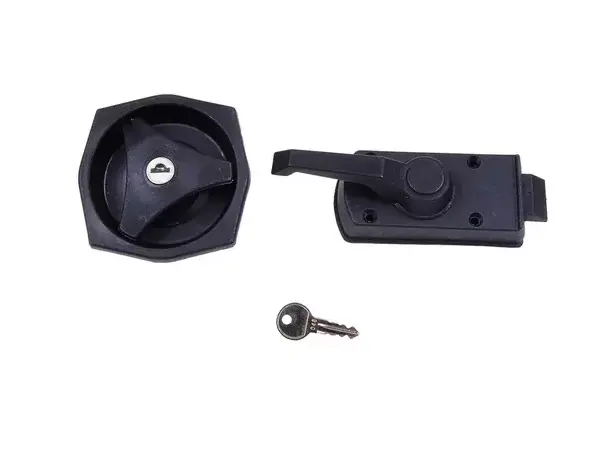 Caravan dørlås svart – 25-35 mm veggtykkelse | Caravan.no