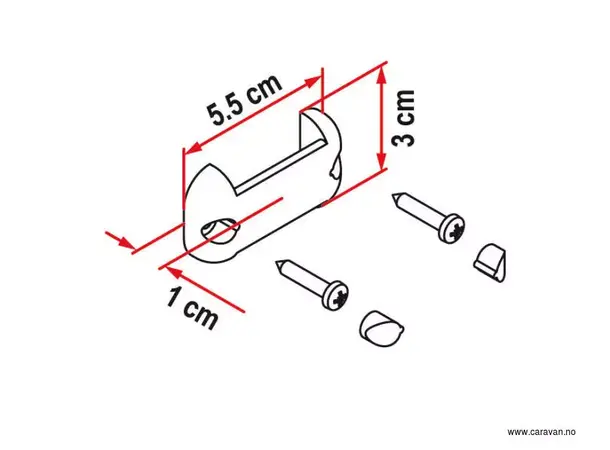 Fiamma Fix holdebøyle For organizer / hengeveske 