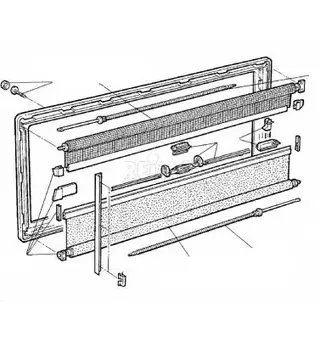 Innerramme til Dometic S4 900x500 mm Med blending og myggnetting
