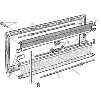 Innerramme til Dometic S4 900x500 mm Med blending og myggnetting