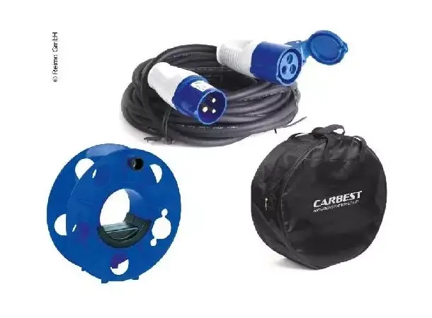 Kabelsett 25 meter – Med kabeltrommel og veske | Caravan.no