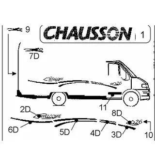 Klistremerke dør Chausson 964 216616E