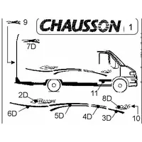 Klistremerke dør Chausson 964 216616E