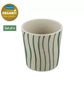 Koziol kopp Monstera Stripes 190 ml Sett på 4 stk