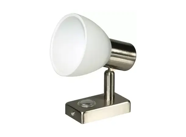 LED-spot 12V/3W, nikkel – 95x55x100 mm | Caravan.no