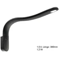 LED svanehalslys flatt hode svart Med USB