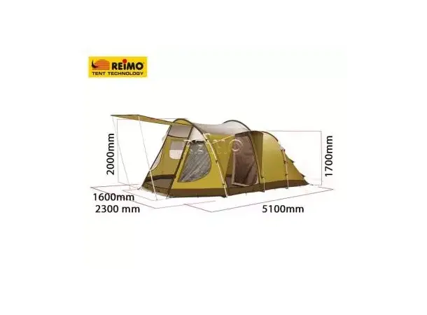Reimo campingtelt Dakota Z5 Deluxe For 4 personer 