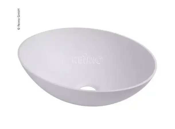 Servant oval hvit – H135x400x290 mm | Caravan.no