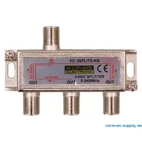 Split 3-way til f-connector m/DC-pass 