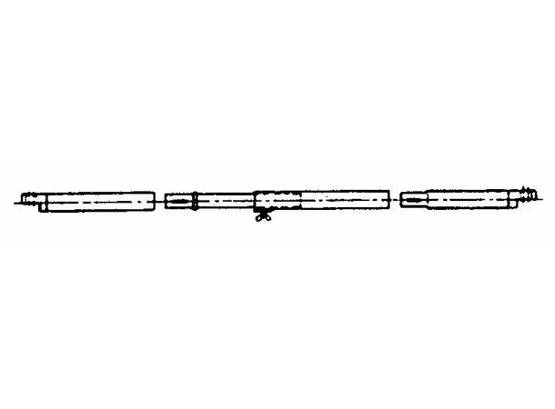 Takkrokstang Ø22/19 mm i stål 180-250 cm 