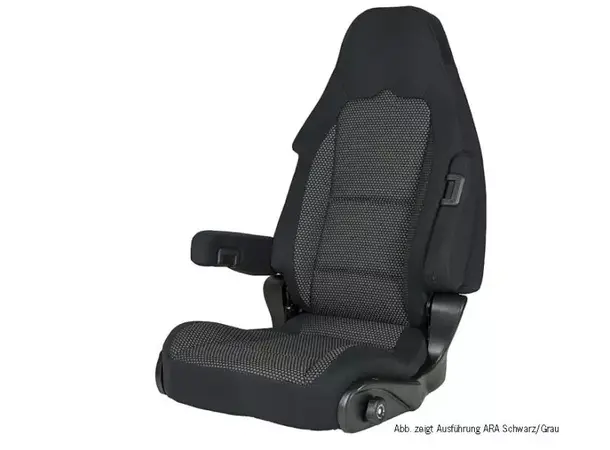 Vansete S10 1 tavoc 2 førersete – svart/grå | Caravan.no