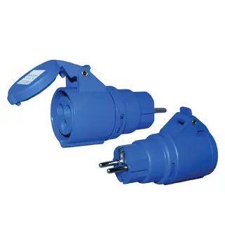 Adapter 220V hann schuko + hunn CEE17
