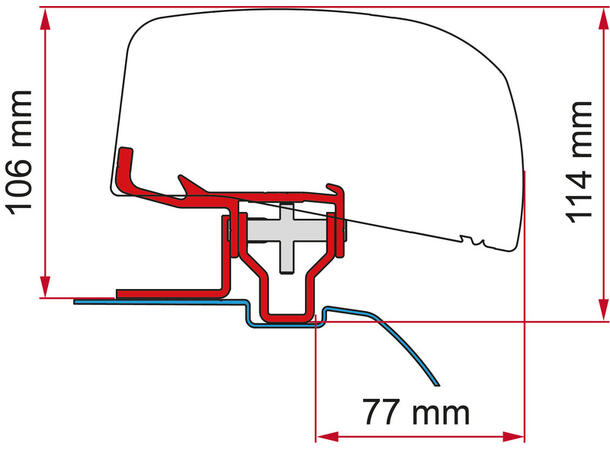 Fiamma adapter til NV200 Til Fiamma F40 Van 