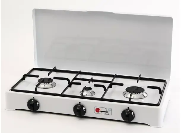 Parker kokeapparat 3-bluss 30 mbar 3,5 / 3,5 / 0,65 kW 