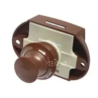 Push lock - møbellås brun 1 stk 