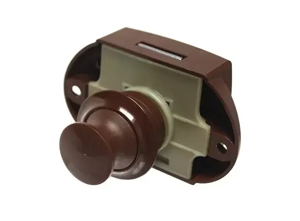 Push lock - møbellås brun 1 stk | Caravan.no