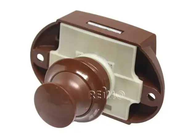 Push lock - møbellås brun 1 stk | Caravan.no