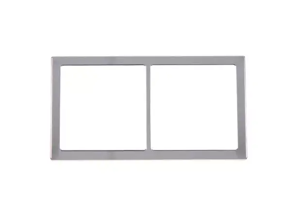 Stikkontaktamme 2-delt, sølv krom – 62x115 mm | Caravan.no