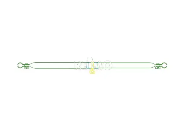 Takstøttestang Ø22 mm i stål 120-200 cm 