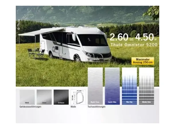 Thule veggmarkise 5200 300 cm | Caravan.no