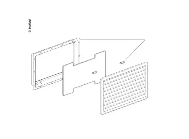 Vent 257x432mm white | Caravan.no