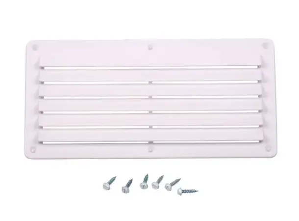 Ventilasjonsgitter hvit 142x80 mm 