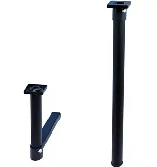 Klappbordfot 675 mm svart Ledd på toppen!