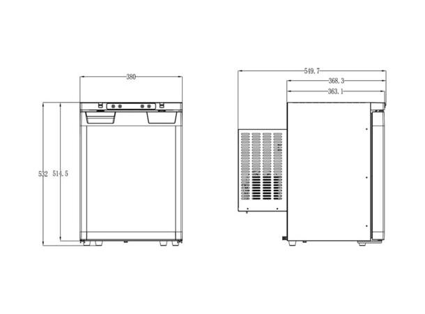Kompressorkjøleskap løs kompressor LR40L 35,8L 