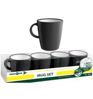 Krus Brunner Hot Mug Serenade svart 4stk