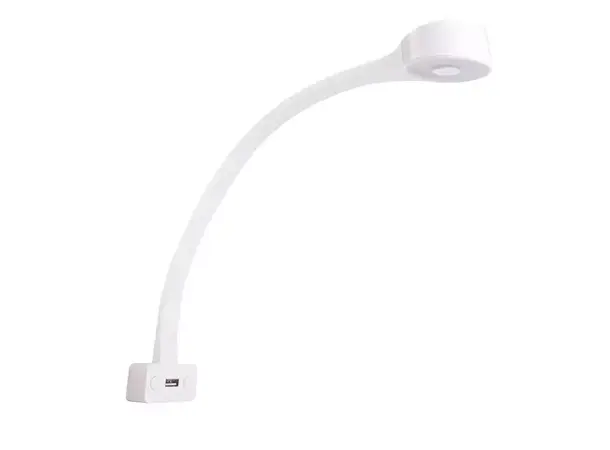 LED-leselampe 12V med USB 1,8W 