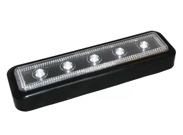 Lampe til trinn m/borrelås 16x5cm svart 