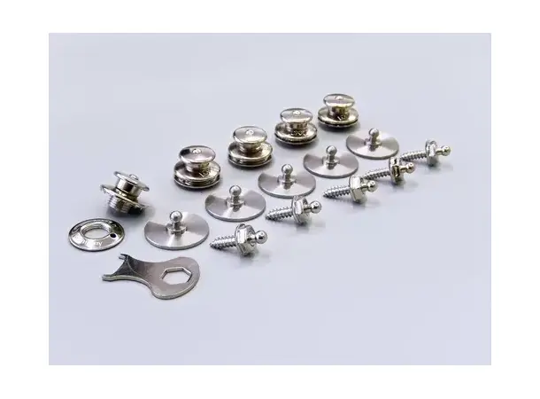 Loxx trykknapper 5 stk i sølv | Caravan.no